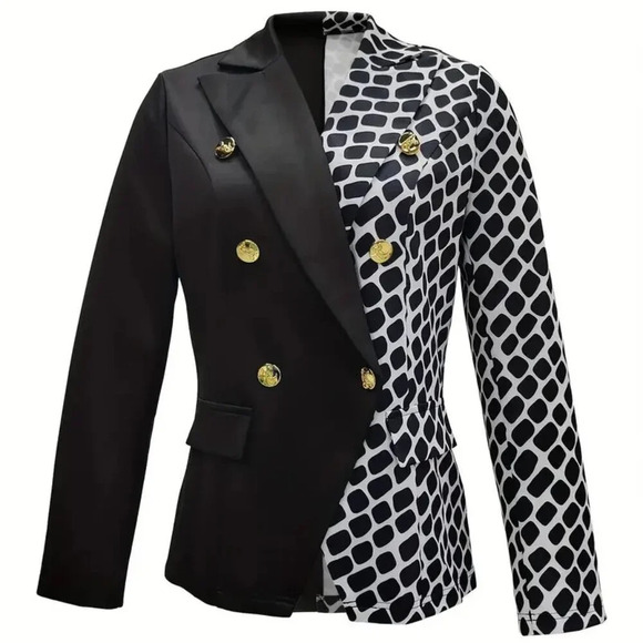 Elegant Double Breasted Lapel Blazer - Picture 2 of 3